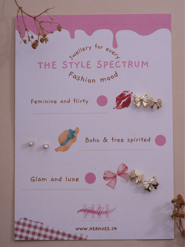 The Bow-tiful Spectrum Earring Trio