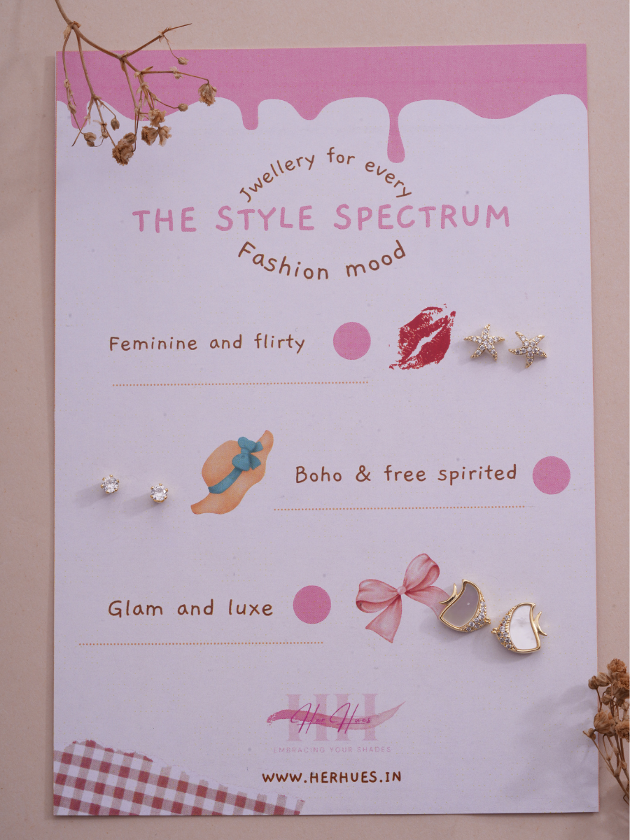 Stardust Dreams Anti Tarnish Earring Trio