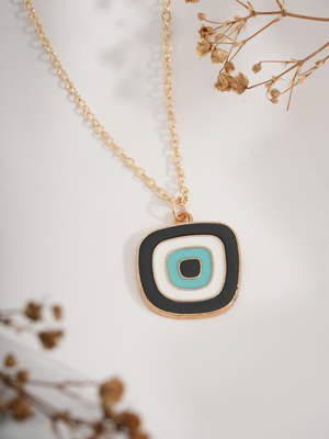 Cosmic Eye Enamel Pendant Necklace