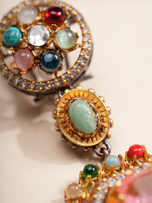 Multicolor Kundan Gemstone Set