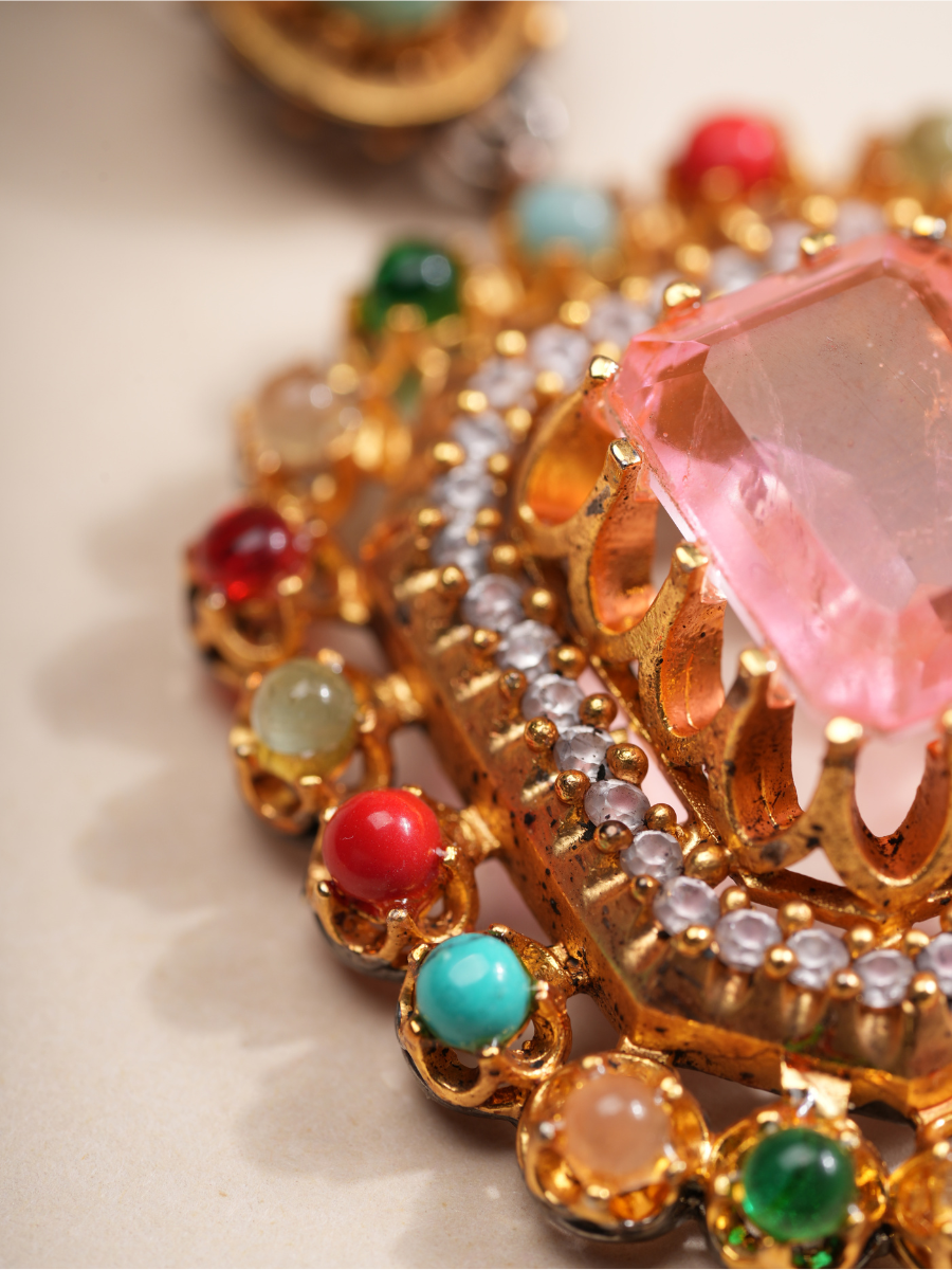 Multicolor Kundan Gemstone Set