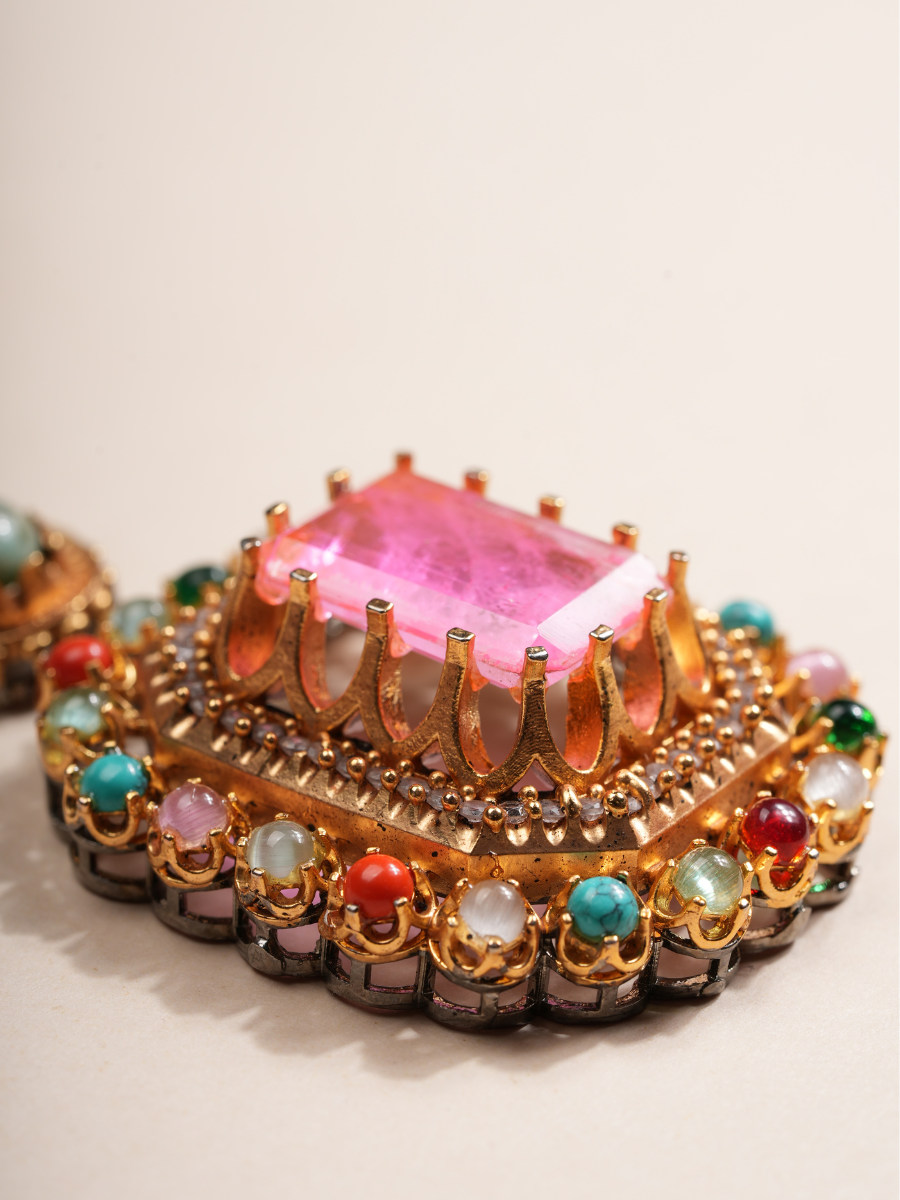 Multicolor Kundan Gemstone Set