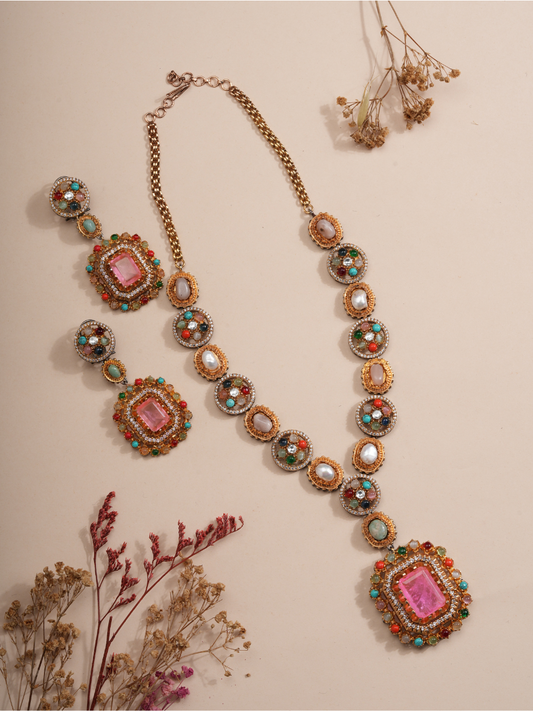 Multicolor Kundan Gemstone Set