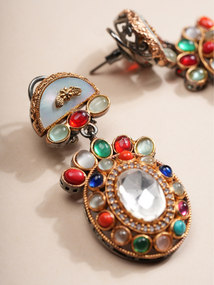 Celestial Aurora Multi-Gem Choker & Earrings Set