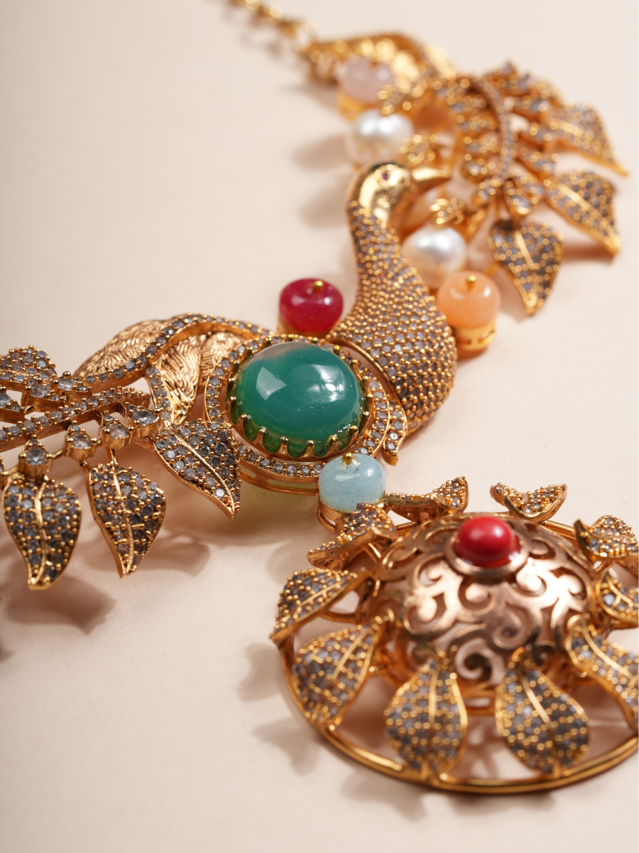 Royal Peacock Paradise Designer Necklace Set