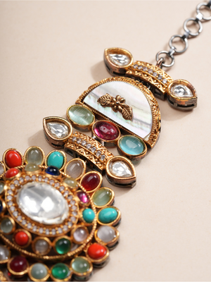 Celestial Aurora Multi-Gem Choker & Earrings Set