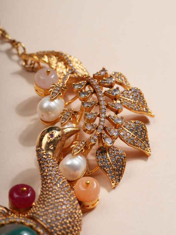 Royal Peacock Paradise Designer Necklace Set