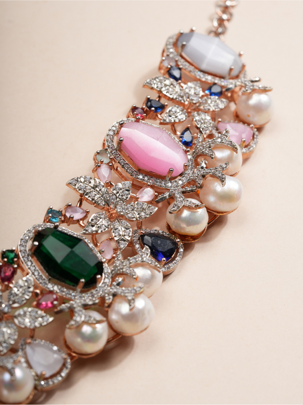 Starfall Luxe Gem & Pearl Choker Set