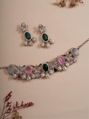 Starfall Luxe Gem & Pearl Choker Set