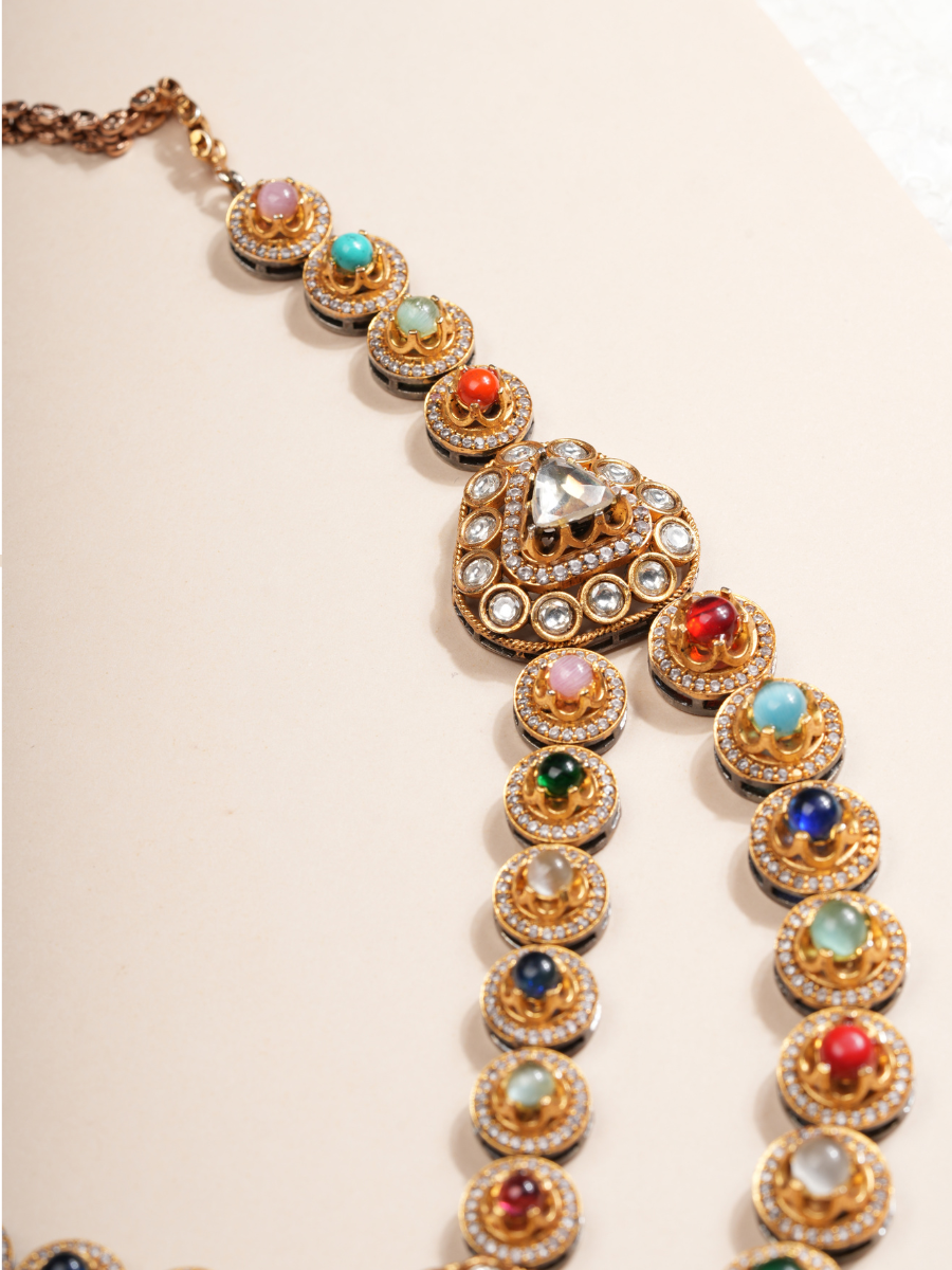 Majestic Emerald Royale Multi-Gem Necklace Set