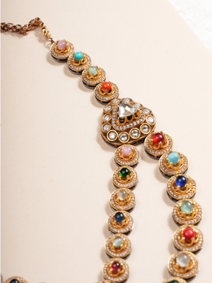 Majestic Emerald Royale Multi-Gem Necklace Set