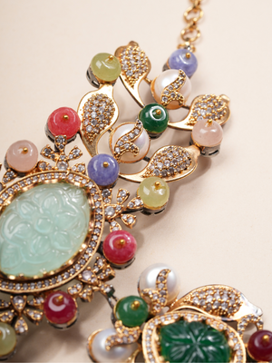 Celestial Blossom Multicolor Necklace & Earrings Set