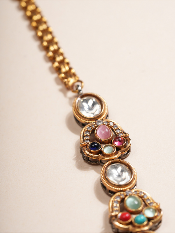 Emerald Blossom Multi-Gem Necklace Set