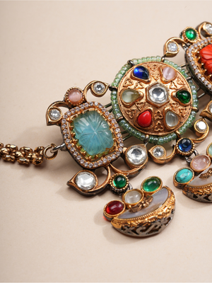 Mystic Carnival Gemstone Necklace & Earrings Set