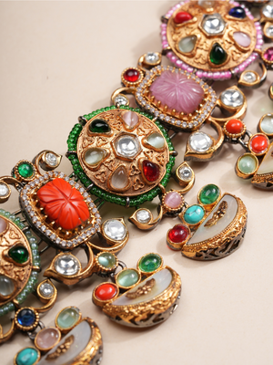 Mystic Carnival Gemstone Necklace & Earrings Set