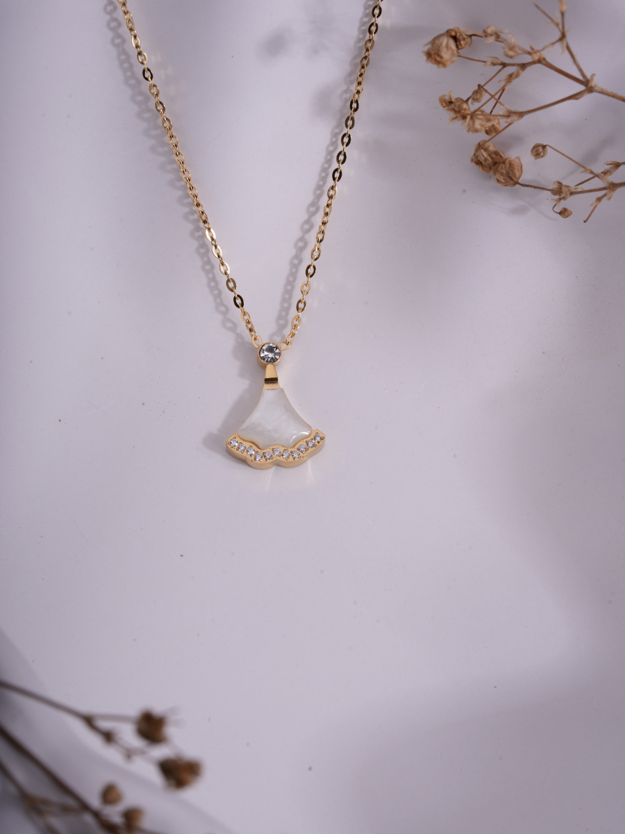 Frosted Flare – MOP Anti Tarnish Necklace