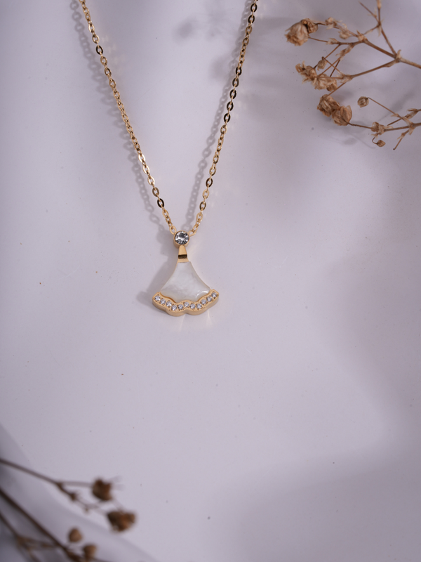 Frosted Flare – MOP Anti Tarnish Necklace