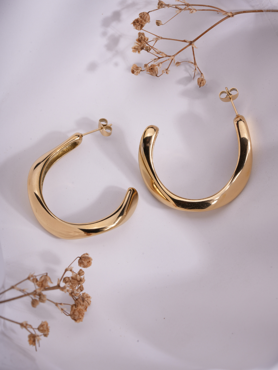 Gleam Crescent – Anti Tarnish Hoops