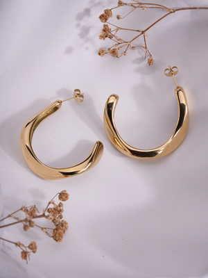 Gleam Crescent – Anti Tarnish Hoops
