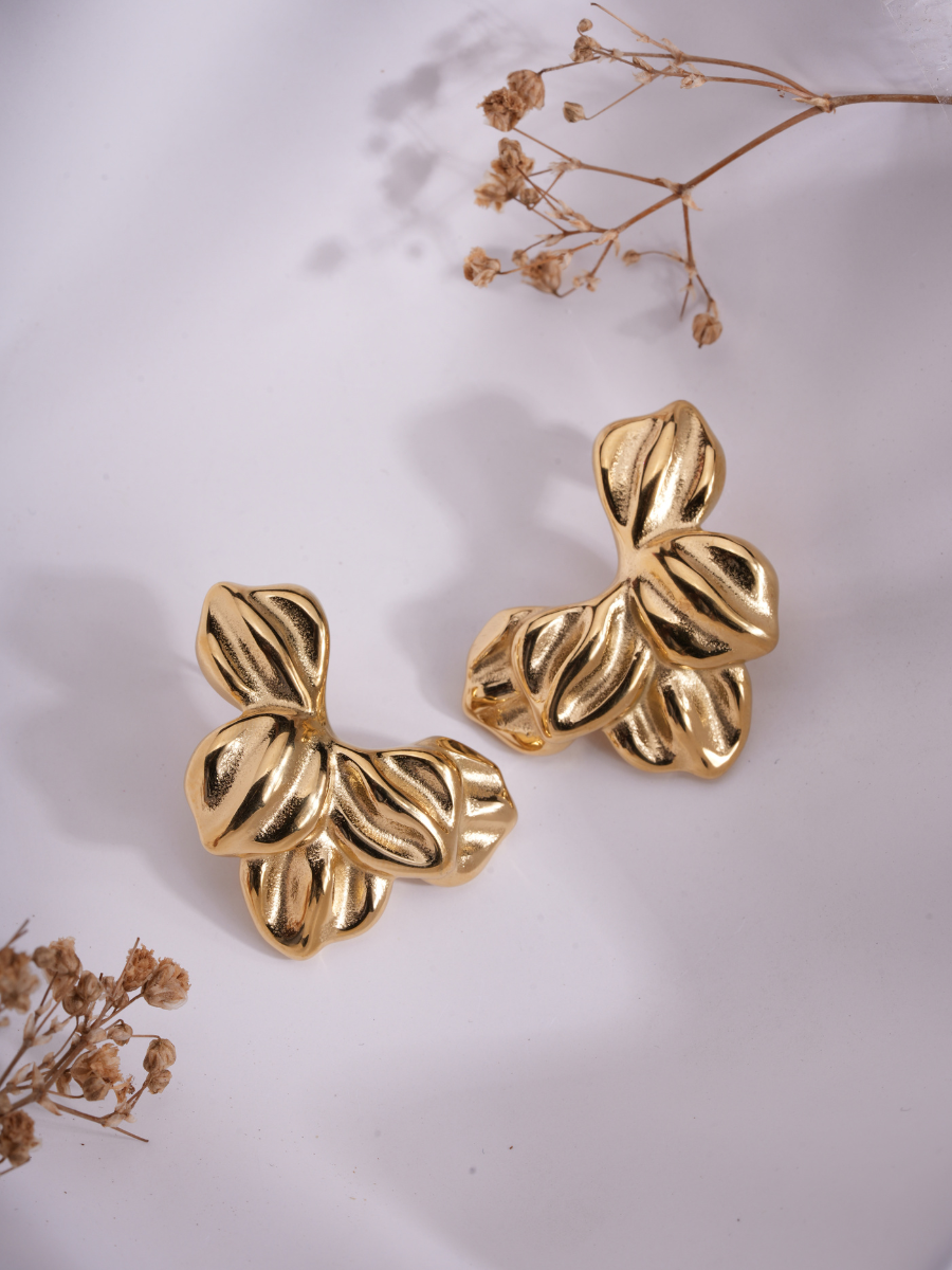 Golden Bloom – Anti Tarnish Earrings