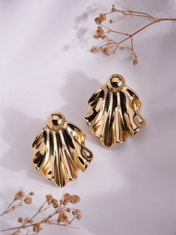 Shell Drape – Anti Tarnish Earrings