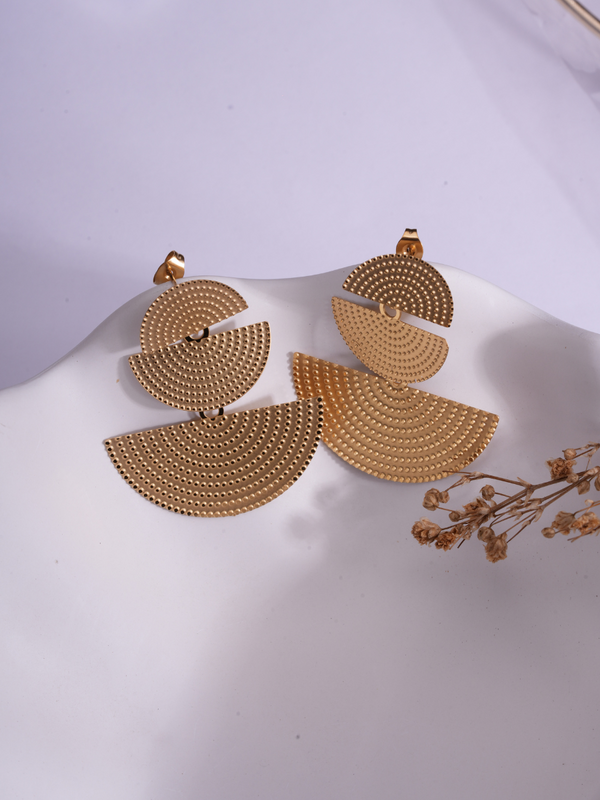 Golden Orbit – Anti Tarnish Earrings