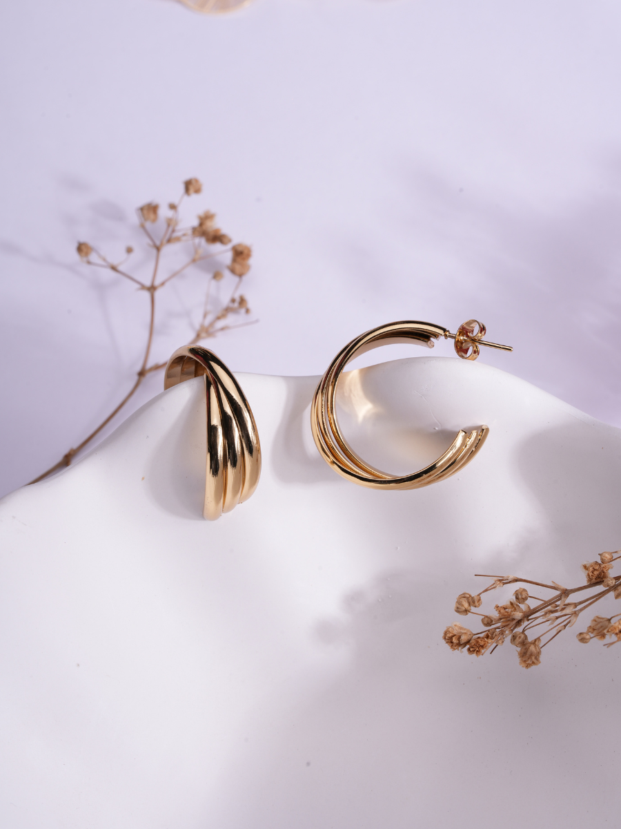 Aura Curl – Anti Tarnish Hoops