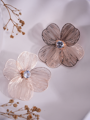 Blossom Glow – Anti Tarnish Earrings ( Rose Gold )