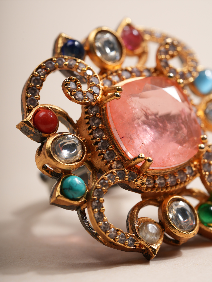 Celestial Navratna Heritage Ring