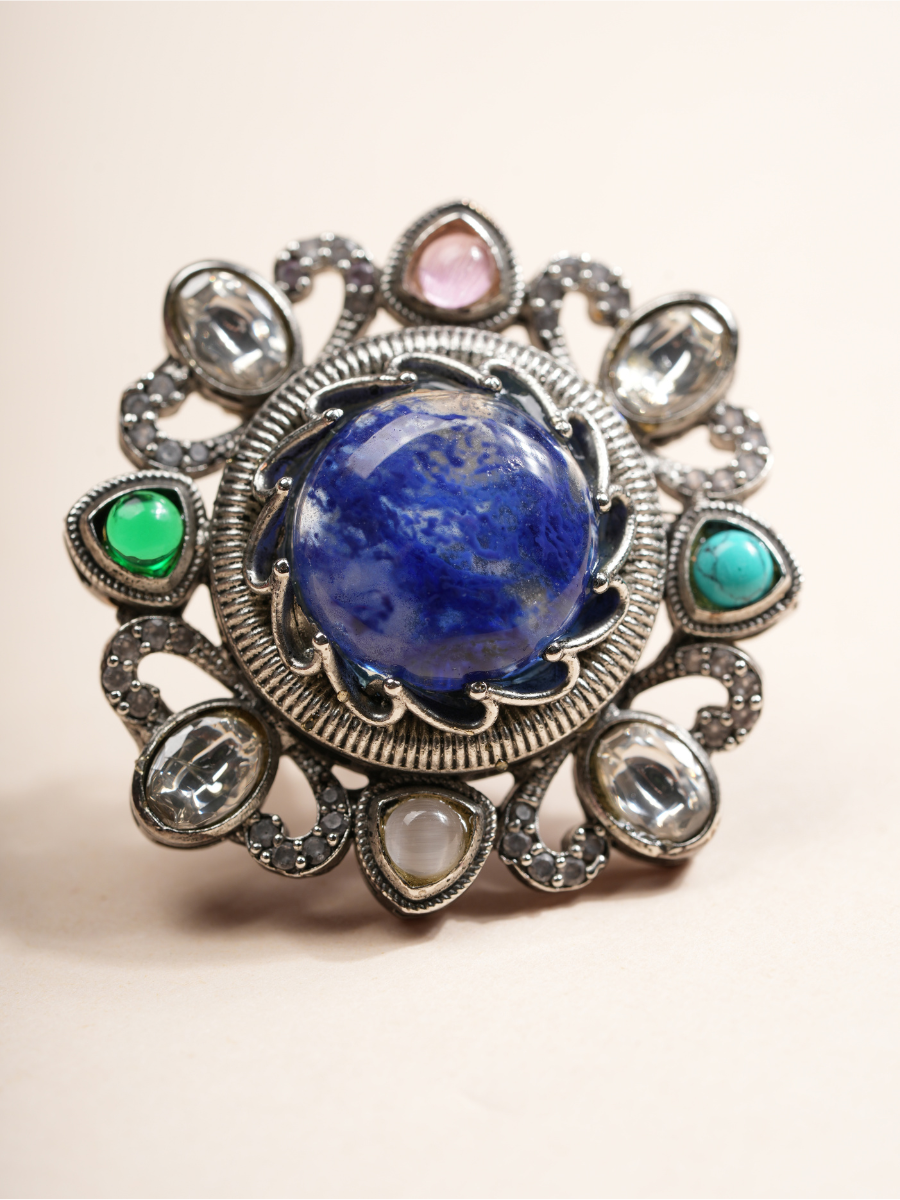 Midnight Crown – Statement Ring