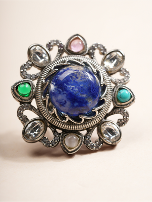 Midnight Crown – Statement Ring