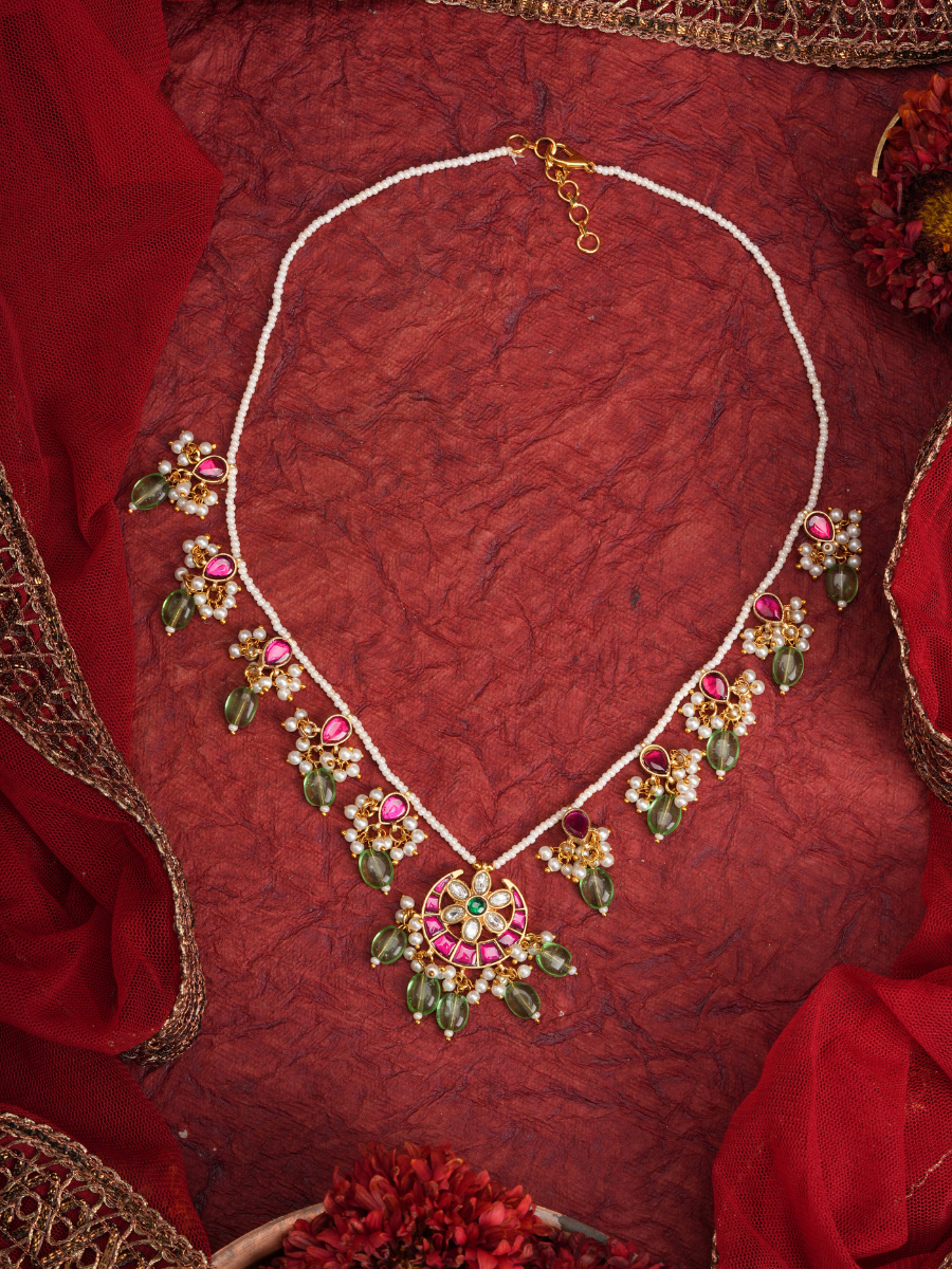 Royal Moonlight Jadau Necklace