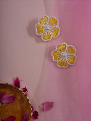 Haldi Gulmohar – Handmade Floral Jewellery Set