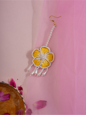 Haldi Gulmohar – Handmade Floral Jewellery Set