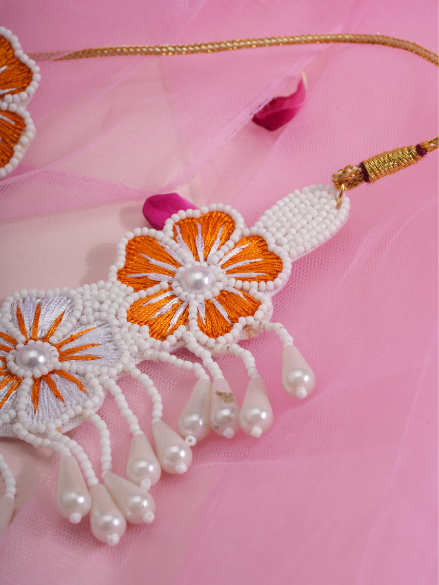 Zest Bloom – Handmade Floral Haldi Jewellery Set