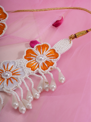 Zest Bloom – Handmade Floral Haldi Jewellery Set