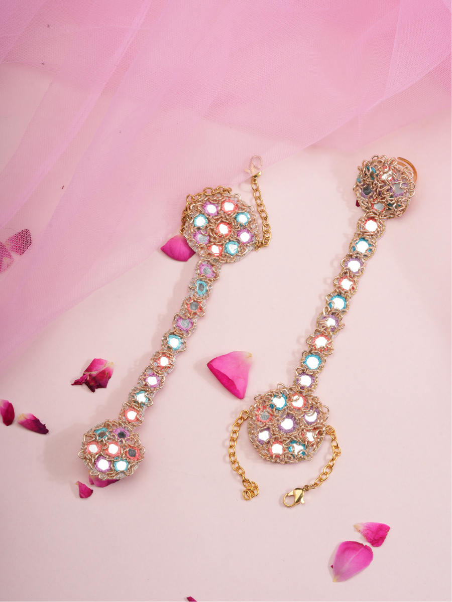Gulbahaar Gaze – Handmade Pastel Floral Jewellery Set