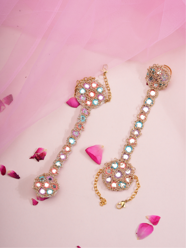 Gulbahaar Gaze – Handmade Pastel Floral Jewellery Set