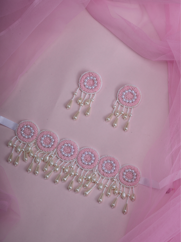 Rosy Raag – Handmade Beaded Jewellery Set