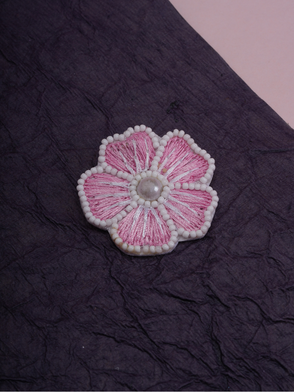 Gulaabi Gul – Handmade Floral Beaded Set