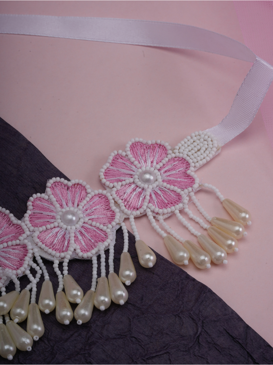 Gulaabi Gul – Handmade Floral Beaded Set