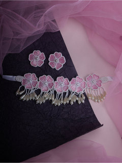 Gulaabi Gul – Handmade Floral Beaded Set
