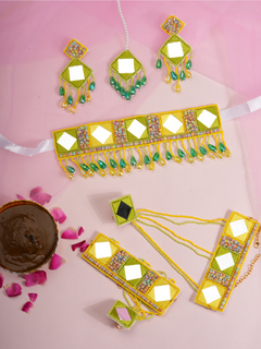 Zestara – Handmade Haldi Mirror Jewellery Set