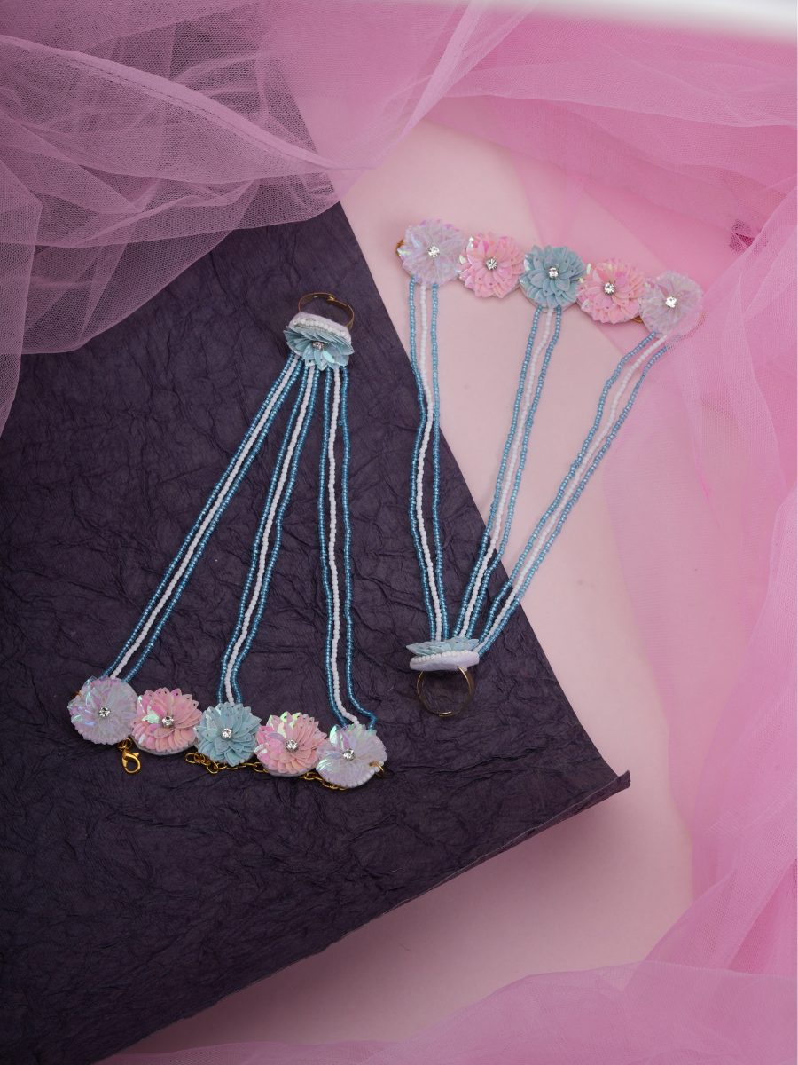 Frosted Bloom – Handmade Bridal Set