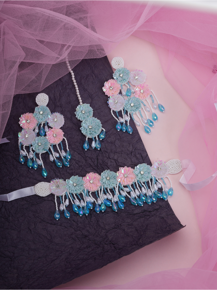 Frosted Bloom – Handmade Bridal Set