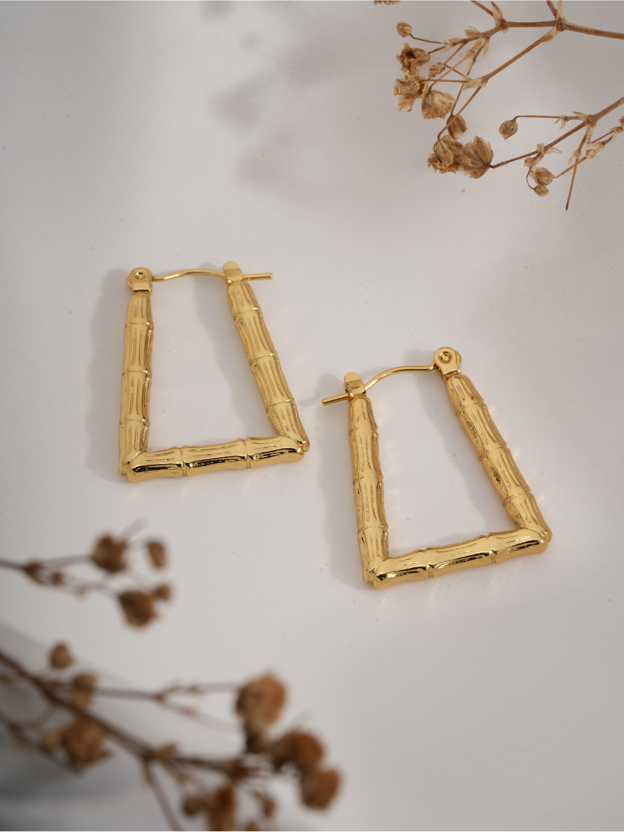Bamboo Bold – Anti Tarnish Hoops